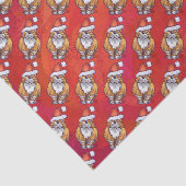 Ginger Cat Christmas On Red Seidenpapier (Ausschnitt)