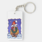 Ginger Cat Christmas Schlüsselanhänger (Rückseite)