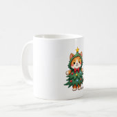Ginger Cat Christmas Tree Cute Xmas 3 Kaffeetasse (Vorderseite Links)