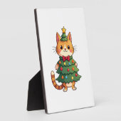 Ginger Cat Christmas Tree Cute Xmas 4 Fotoplatte (Seite)
