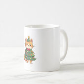 Ginger Cat Christmas Tree Cute Xmas 4 Kaffeetasse (VorderseiteRechts)