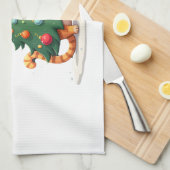 Ginger Cat Christmas Tree Cute Xmas Girls Kids Tod Geschirrtuch (Viertel Falte)