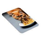 Ginger Cat Eating Spaghetti Magnet (Rechte Seite)