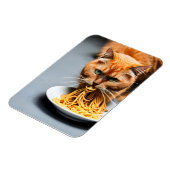 Ginger Cat Eating Spaghetti Magnet (Linke Seite)
