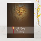 Ginger Cat Foto Rote Kerze | Personalisiere Karte (Gelbe Blume)