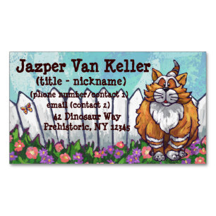 Ginger Cat Geschenke & Accessoires Magnetische Visitenkarte