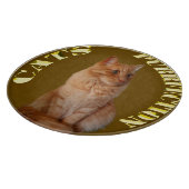 Ginger Cat Gold Coin, Round Chopping Board Schneidebrett (Ecke)