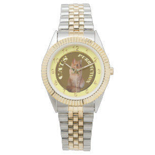 Ginger Cat Gold Coin, Unisex Watch Armbanduhr