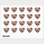 Ginger Cat Heart Shaped Sticker (Blatt)
