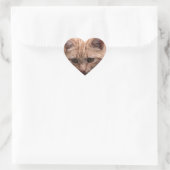 Ginger Cat Heart Shaped Sticker (Tasche)