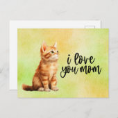 Ginger Cat I Liebe Sie Mama Postkarte (Vorne/Hinten)