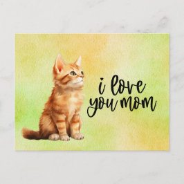 Ginger Cat I Liebe Sie Mama Postkarte
