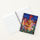 Ginger Cat im Garten Notizblock (Innenseite)