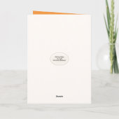 Ginger Cat im Herbst Geburtstag Karte (Rückseite)