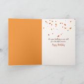 Ginger Cat im Herbst Geburtstag Karte (Innenseite)