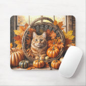 Ginger Cat in Erntedank Cornucopia Mousepad (Mit Mouse)