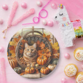 Ginger Cat in Erntedank Cornucopia Pappteller (Party)