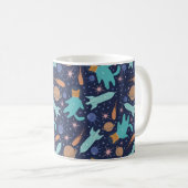 Ginger Cat in Space Galaxy Abenteuer Kaffeetasse (VorderseiteRechts)