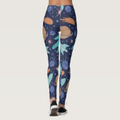 Ginger Cat in Space Galaxy Abenteuer Leggings (Rückseite)