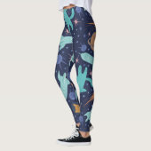 Ginger Cat in Space Galaxy Abenteuer Leggings (Links)
