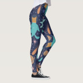 Ginger Cat in Space Galaxy Abenteuer Leggings (Rechts)