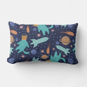 Ginger Cat in Space Galaxy Abenteuer Lendenkissen