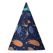 Ginger Cat in Space Galaxy Abenteuer Partyhütchen (Rückseite)