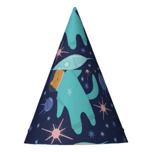 Ginger Cat in Space Galaxy Abenteuer Partyhütchen