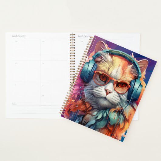 Ginger Cat Kopfhörer Planner Planer (Anzeige)