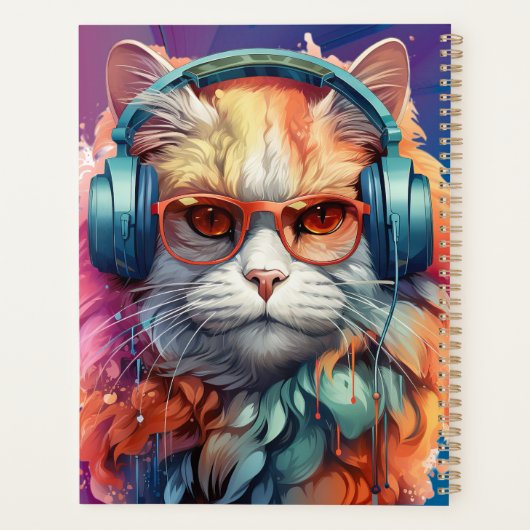 Ginger Cat Kopfhörer Planner Planer (Rückseite)