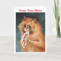 Ginger Cat - Louis Wain Danke-Card