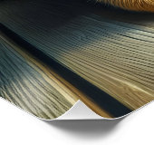 Ginger Cat Lounges on a Table By a Window Poster (Ecke)