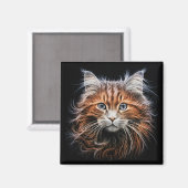 Ginger Cat Magnet (Vorderseite/Rückseite)