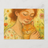 Ginger Cat Mama Orange Tabby Cats Postkarte (Rückseite)