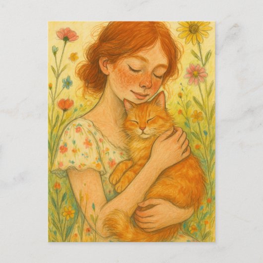 Ginger Cat Mama Orange Tabby Cats Postkarte (Vorderseite)
