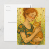 Ginger Cat Mama Orange Tabby Cats Postkarte (Vorne/Hinten)