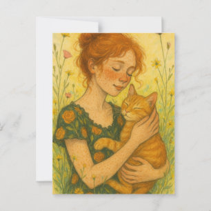 Ginger Cat Mama Orange Tabby Cats Postkarte