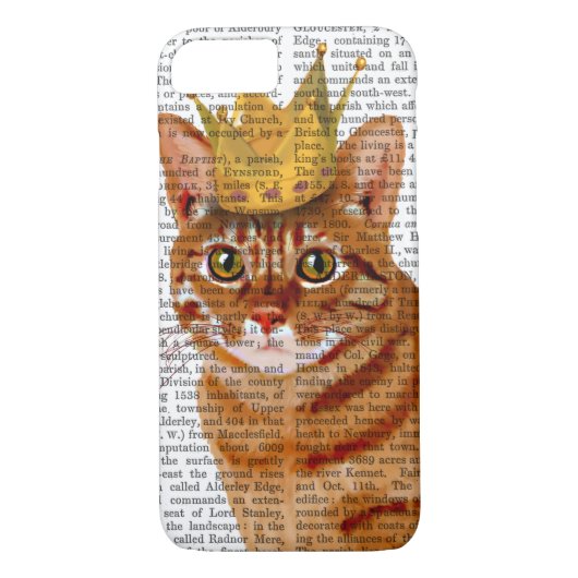 Ginger Cat mit Crown Full Case-Mate iPhone Hülle (Rückseite)