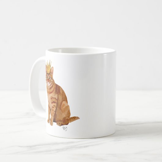 Ginger Cat mit Crown Full Kaffeetasse (Vorderseite Links)