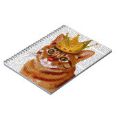 Ginger Cat mit Crown Portrai Notizblock (Linke Seite)
