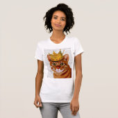 Ginger Cat mit Crown Portrai T-Shirt (Vorne ganz)