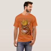 Ginger Cat mit Crown Portrai T-Shirt (Vorne ganz)