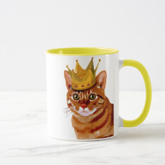 Ginger Cat mit Crown Portrai Tasse (Rechts)