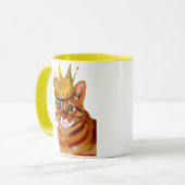 Ginger Cat mit Crown Portrai Tasse (Vorderseite Links)