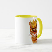 Ginger Cat mit Crown Portrai Tasse (VorderseiteRechts)