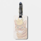 Ginger Cat mit Crown Portrait Gepäckanhänger (Rückseite vertikal)