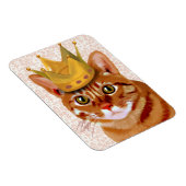 Ginger Cat mit Crown Portrait Magnet (Rechte Seite)