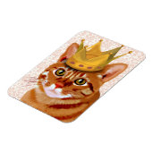 Ginger Cat mit Crown Portrait Magnet (Linke Seite)