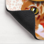 Ginger Cat mit Crown Portrait Mousepad (Ecke)
