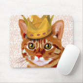 Ginger Cat mit Crown Portrait Mousepad (Mit Mouse)